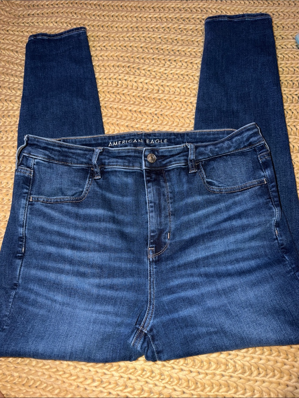American Eagle Outfitters Deep Indigo Hi-Rise Jegging Jeans 16r - Picture 3 of 4